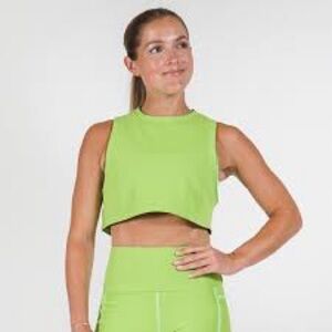 Greatly & Co Lime Green Boxy Muscle Tank